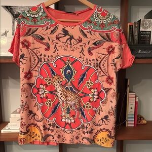 Zara Collection - Vibrant Animal Print T-Shirt
